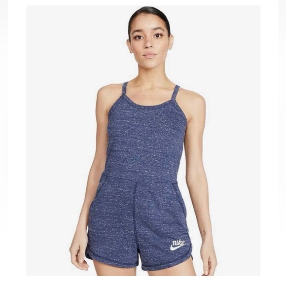 Vintage Nike Romper Women’s Size XL Blue Speckled - Picture 1 of 9